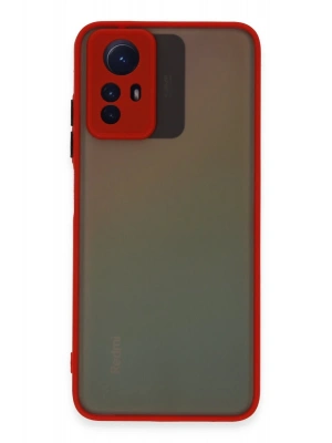 Newface Xiaomi Redmi Note 12S Kılıf Montreal Silikon Kapak - Kırmızı