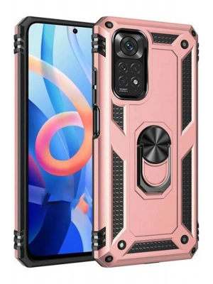 Newface Xiaomi Redmi Note 12S Kılıf Sofya Yüzüklü Silikon Kapak - Rose