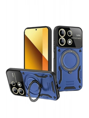 Newface Xiaomi Redmi Note 13 4G Kılıf Joy Lens Standlı Kapak - Lacivert