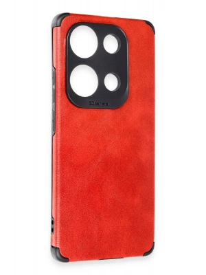 Newface Xiaomi Redmi Note 13 4G Kılıf Loop Deri Silikon - Kırmızı