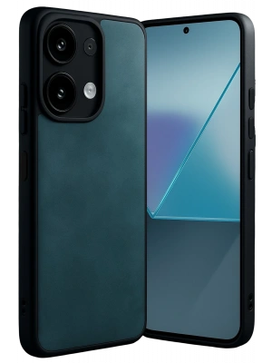 Newface Xiaomi Redmi Note 13 Pro 4G Kılıf Aras Deri Kapak - Koyu Yeşil