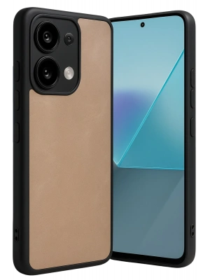 Newface Xiaomi Redmi Note 13 Pro 4G Kılıf Aras Deri Kapak - Pudra