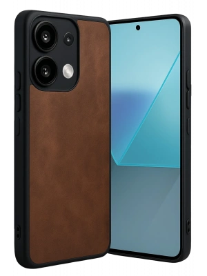 Newface Xiaomi Redmi Note 13 Pro 4G Kılıf Aras Deri Kapak - Taba