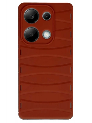 Newface Xiaomi Redmi Note 13 Pro 4G Kılıf Bibercas Silikon Kapak - Kırmızı