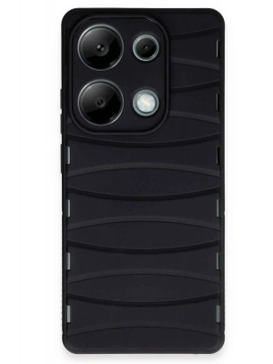 Newface Xiaomi Redmi Note 13 Pro 4G Kılıf Bibercas Silikon Kapak - Siyah