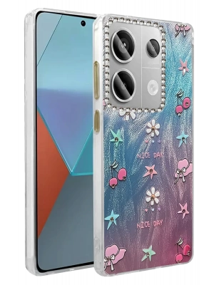 Newface Xiaomi Redmi Note 13 Pro 4G Kılıf Blade Aynalı Desenli Kapak - Desen 4