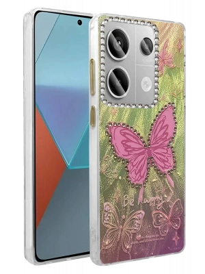 Newface Xiaomi Redmi Note 13 Pro 4G Kılıf Blade Aynalı Desenli Kapak - Desen 5