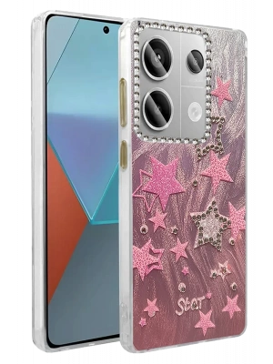 Newface Xiaomi Redmi Note 13 Pro 4G Kılıf Blade Aynalı Desenli Kapak - Desen 7