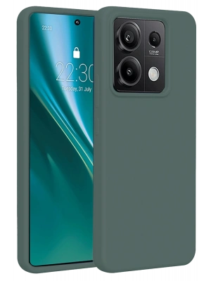 Newface Xiaomi Redmi Note 13 Pro 4G Kılıf First Silikon - Koyu Yeşil