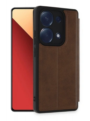 Newface Xiaomi Redmi Note 13 Pro 4G Kılıf Flip Cover - Taba