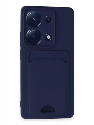 Newface Xiaomi Redmi Note 13 Pro 4G Kılıf Kelvin Kartvizitli Silikon - Lacivert