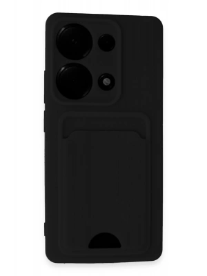 Newface Xiaomi Redmi Note 13 Pro 4G Kılıf Kelvin Kartvizitli Silikon - Siyah