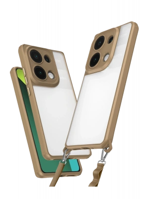 Newface Xiaomi Redmi Note 13 Pro 4G Kılıf Penta Silikon Kılıf - Çöl Titanyum