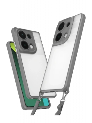 Newface Xiaomi Redmi Note 13 Pro 4G Kılıf Penta Silikon Kılıf - Titan Gri