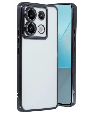 Newface Xiaomi Redmi Note 13 Pro 4G Kılıf Razer Lensli Silikon - Siyah