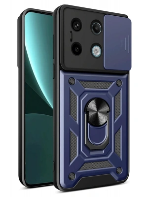 Newface Xiaomi Redmi Note 13 Pro 4G Pars Lens Yüzüklü Silikon - Lacivert