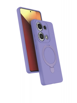 Newface Xiaomi Redmi Note 13 Pro 4G Regal Magsafe Standlı Kapak - Lila