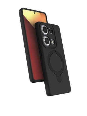 Newface Xiaomi Redmi Note 13 Pro 4G Regal Magsafe Standlı Kapak - Siyah