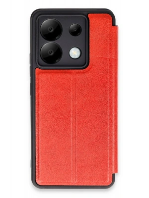Newface Xiaomi Redmi Note 13 Pro 5G Kılıf Flip Cover - Kırmızı