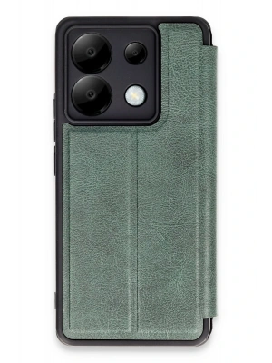 Newface Xiaomi Redmi Note 13 Pro 5G Kılıf Flip Cover - Koyu Yeşil