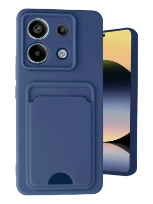 Newface Xiaomi Redmi Note 13 Pro 5G Kılıf Kelvin Kartvizitli Silikon - Lacivert