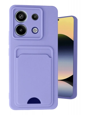 Newface Xiaomi Redmi Note 13 Pro 5G Kılıf Kelvin Kartvizitli Silikon - Lila