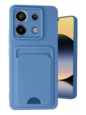 Newface Xiaomi Redmi Note 13 Pro 5G Kılıf Kelvin Kartvizitli Silikon - Mavi