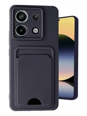 Newface Xiaomi Redmi Note 13 Pro 5G Kılıf Kelvin Kartvizitli Silikon - Siyah