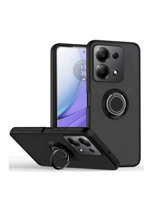 Newface Xiaomi Redmi Note 13 Pro 5G Kılıf Montreal Yüzüklü Silikon Kapak - Siyah