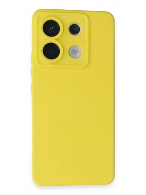 Newface Xiaomi Redmi Note 13 Pro 5G Kılıf Nano içi Kadife Silikon - Sarı