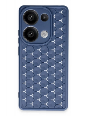 Newface Xiaomi Redmi Note 13 Pro 5G Kılıf Petek Silikon Kapak - Lacivert