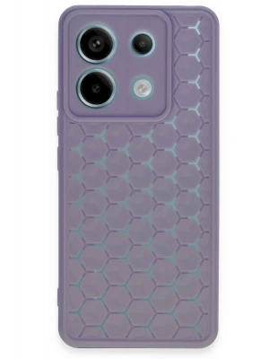 Newface Xiaomi Redmi Note 13 Pro 5G Kılıf Petek Silikon Kapak - Lila