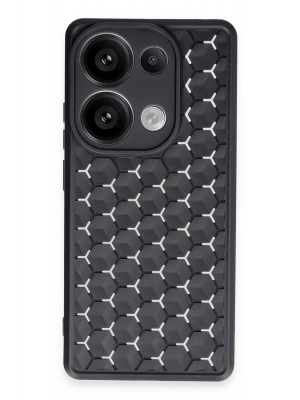 Newface Xiaomi Redmi Note 13 Pro 5G Kılıf Petek Silikon Kapak - Siyah