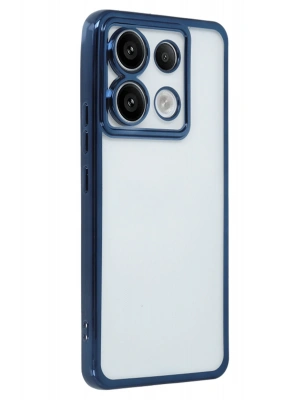 Newface Xiaomi Redmi Note 13 Pro 5G Kılıf Razer Lensli Silikon - Sierra Blue