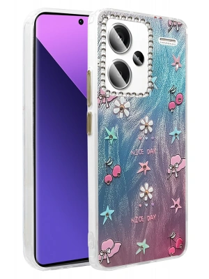 Newface Xiaomi Redmi Note 13 Pro Plus Kılıf Blade Aynalı Desenli Kapak - Desen 4
