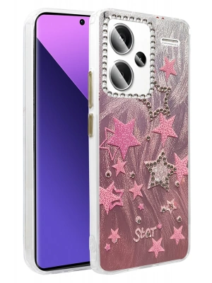 Newface Xiaomi Redmi Note 13 Pro Plus Kılıf Blade Aynalı Desenli Kapak - Desen 7