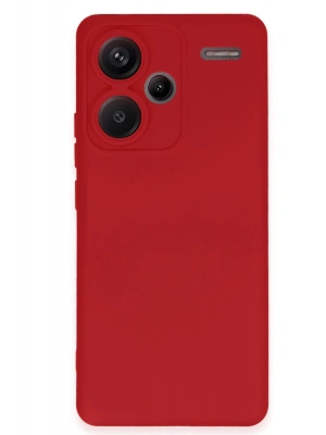 Newface Xiaomi Redmi Note 13 Pro Plus Kılıf Nano içi Kadife Silikon - Kırmızı