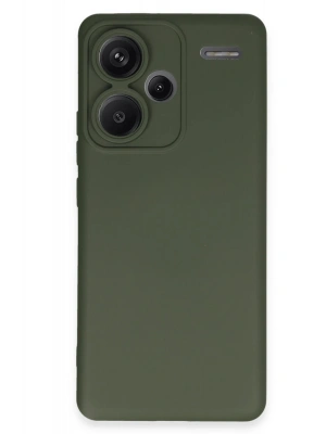 Newface Xiaomi Redmi Note 13 Pro Plus Kılıf Nano içi Kadife Silikon - Koyu Yeşil