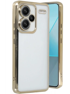 Newface Xiaomi Redmi Note 13 Pro Plus Kılıf Razer Lensli Silikon - Gold