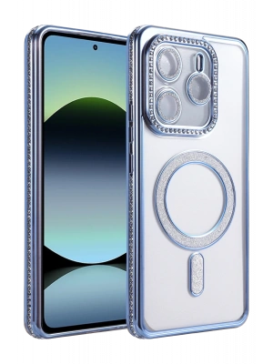 Newface Xiaomi Redmi Note 14 4G Joke Simli Magneticsafe Kılıf - Mavi