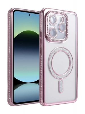 Newface Xiaomi Redmi Note 14 4G Joke Simli Magneticsafe Kılıf - Pembe