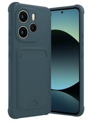 Newface Xiaomi Redmi Note 14 4G Kelvin Kartvizitli Silikon - Koyu Yeşil