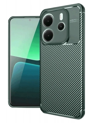 Newface Xiaomi Redmi Note 14 4G Kılıf Auto Focus Karbon Kapak - Koyu Yeşil