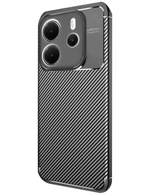 Newface Xiaomi Redmi Note 14 4G Kılıf Auto Focus Karbon Kapak - Siyah