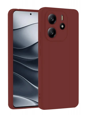 Newface Xiaomi Redmi Note 14 4G Kılıf First Silikon - Bordo