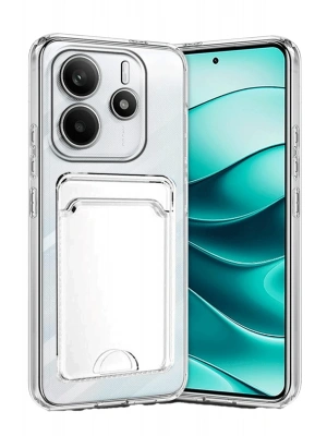 Newface Xiaomi Redmi Note 14 4G Kılıf Kart Şeffaf Silikon - Şeffaf