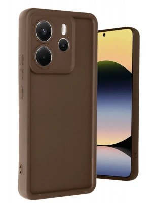 Newface Xiaomi Redmi Note 14 4G Kılıf Viera Silikon - Kahverengi