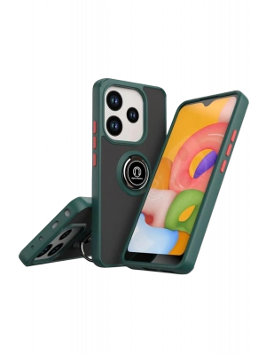 Newface Xiaomi Redmi Note 14 4G Montreal Yüzüklü Silikon Kapak - Yeşil