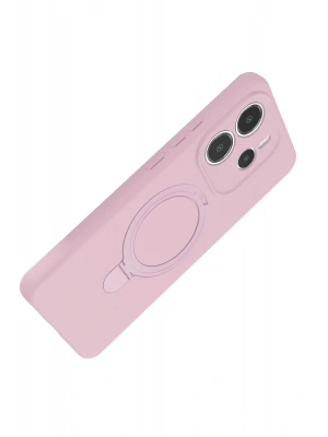 Newface Xiaomi Redmi Note 14 4G Regal Magsafe Standlı Kapak - Açık Pembe