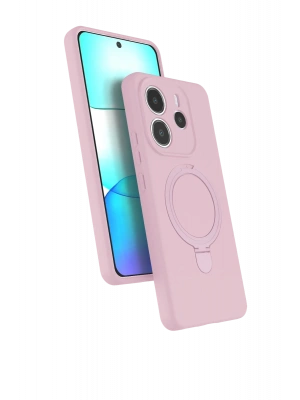 Newface Xiaomi Redmi Note 14 4G Regal Magsafe Standlı Kapak - Açık Pembe